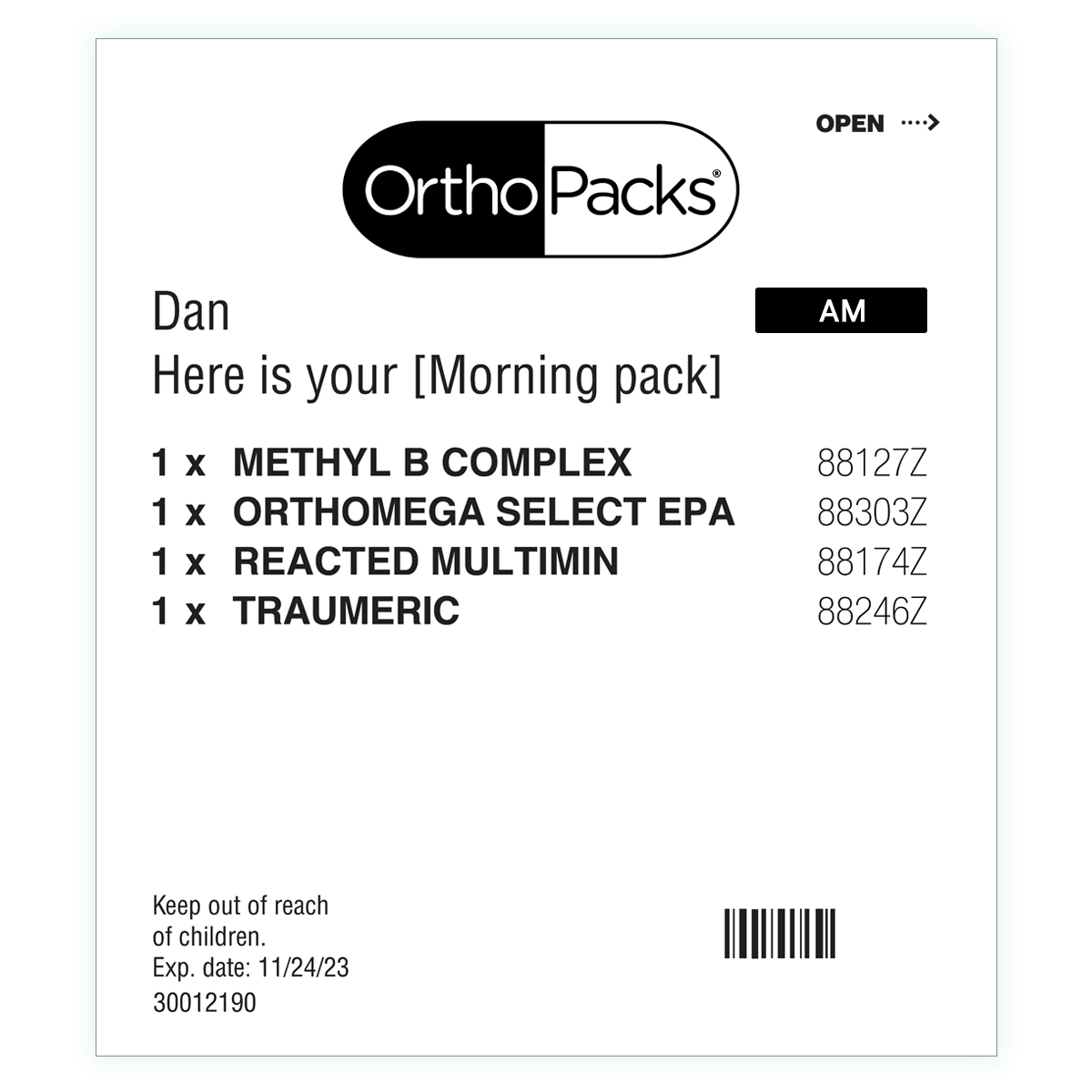 OrthoPacks Pack photo image
